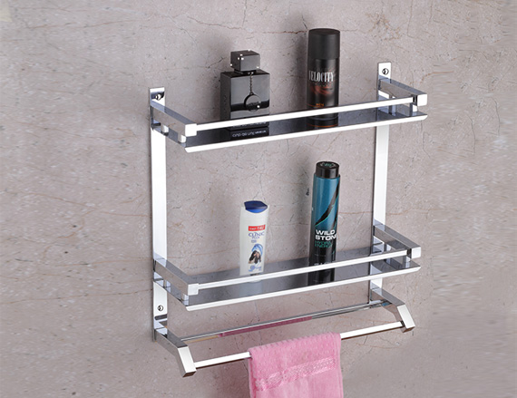 Square Double Layer With Towel Rod